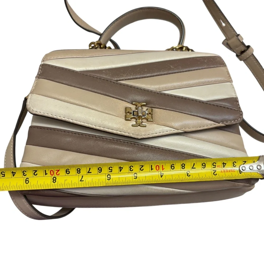 Tory Burch Kira Chevron Colorblock Top-Handle Satchel Bag Rare tlc